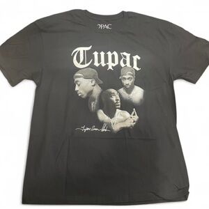 Black Graphic T-Shirt Tupac